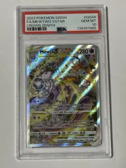 PSA 10 Pokemon TCG Mewtwo VSTAR Crown Zenith Ultra Rare Holo Card GG44/GG70 - Image 1