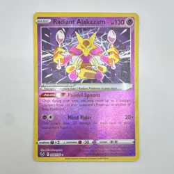 Pokemon Radiant Alakazam 059/195 Swsh12: Silver Tempest Radiant Rare Holo - Image 1