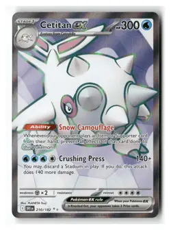 Cetitan ex 210/182 Ultra Rare Destined Rivals Pokemon Near Mint - Image 1
