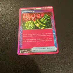 Pokemon TCG Unfair Stamp 165/167 Twilight Masquerade Ace Spec Trainer Card NM - Image 2