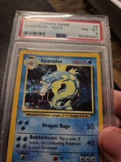 Pokemon Gyarados TCG Base Set Holo Card 6/102 Unlimited Rare Vintage, PSA 8 - Image 2