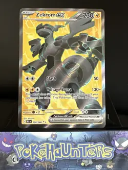 Pokemon Card Zekrom EX 158/086 Black Bolt Full Art Ultra Rare NM - Image 1