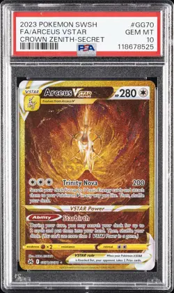 2023 POKEMON SWORD & SHIELD CROWN ZENITH SECRET FULL ART/ARCEUS VSTAR PSA 10 - Image 1