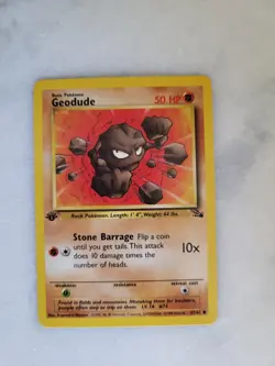 1st Edition Geodude 47/62 Pokemon F3 Fossil 1999 Vintage WoTC LP - Image 1