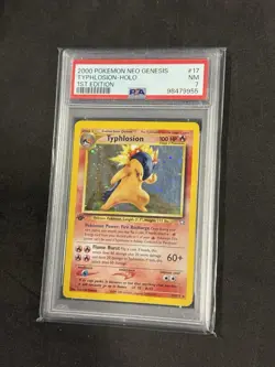 Typhlosion Holo #17 Pokemon Neo Genesis 2000 1st Edition PSA 7 - Image 1