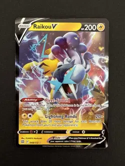 Pokemon Raikou V 048/172 Swsh09: Brilliant Stars Ultra Rare Holo Lightning Card - Image 1