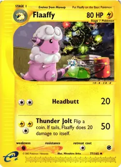 Pokemon TCG Flaaffy Expedition Card 77/165 Regular Uncommon DMG - Image 1