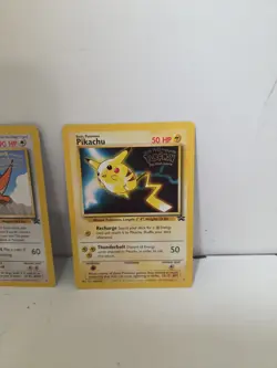 Pikachu and Dragonite Black Star Promo Cards - RARE 1st Movie Promo - Image 3