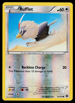 Pokemon Card - XY - Steam Siege Rufflet 92/114 Reverse Holo - NM - Image 1