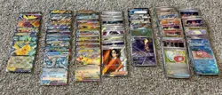Pokemon 57 Card EX, Prismatic Pokeball, V, IR Lot No Duplicates - Image 1