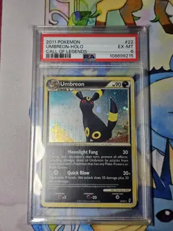 Umbreon 22/95 Holo PSA 6 Call Of Legends Pokemon Card With Swirl! - Image 1