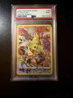 Pokemon Pikachu TCG Crown Zenith Holo Card 160/159 Secret Rare PSA 9 - Image 1