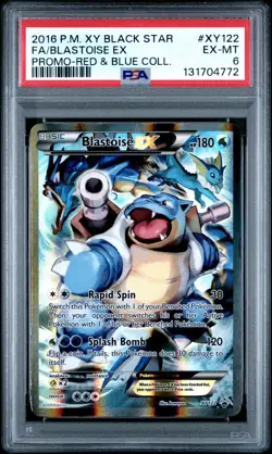 2016 POKEMON XY BLACK STAR PROMO BLASTOISE EX #XY122 HOLO PSA 6 EX #131704772 - Image 1