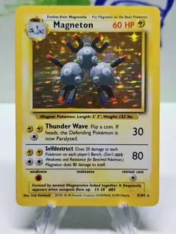 Pokemon 1999 TCG Magneton Base Set Holo Unlimited Rare Card #9/102 ** - Image 1
