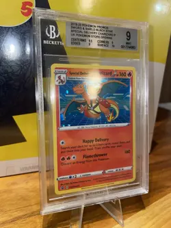 Special Delivery Charizard Black Star Promo SWSH075 - BGS 9 Mint w/ Swirl🌀 - Image 3