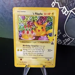 ______'s Pikachu Birthday - 24/53 - Holo Rare NM, English Pokemon Celebrations - Image 1