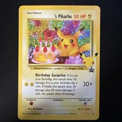 ______'s Pikachu Birthday - 24/53 - Holo Rare NM, English Pokemon Celebrations - Image 2