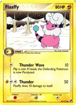 Pokemon TCG Flaaffy EX Unseen Forces 56/115 Regular Common VLP - Image 1