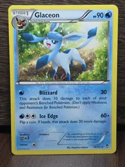 Pokemon Glaceon 19/111 Furious Fists Regular Rare Non Holo 2014 LP - Image 1