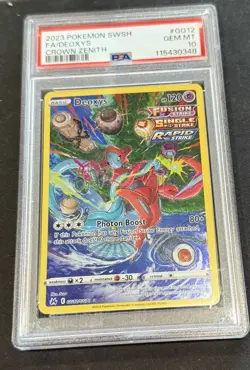 Deoxys GG12/GG70 Crown Zenith Galarian Gallery Holo PSA 10 🔥 Pokemon - Image 1
