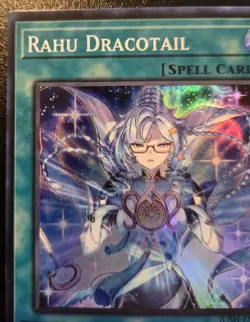 Rahu Dracotail JUSH-EN009 1st Edition Super Rare Justice Hunters Yu-Gi-Oh! TCG - Image 2