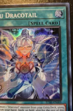Rahu Dracotail JUSH-EN009 1st Edition Super Rare Justice Hunters Yu-Gi-Oh! TCG - Image 3