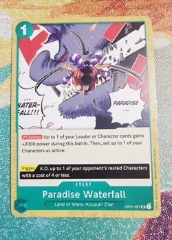 One Piece TCG English OP01-057 Paradise Waterfall UC Romance Dawn NM - Image 1