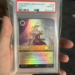 Aurora - Holding Court (Epic) 206/204 Fabled Holo Disney Lorcana PSA10 - Image 1