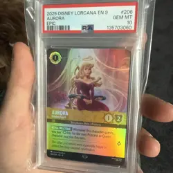 Aurora - Holding Court (Epic) 206/204 Fabled Holo Disney Lorcana PSA10 - Image 2