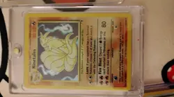 Pokemon Ninetales Base Set Rare 12/102 HP 80 Fire Blast 1999 Card - Image 1