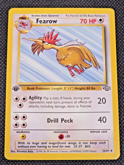 Fearow 1st Edition 36/64 Jungle Pokemon TCG Card LP -- L31 - Image 1