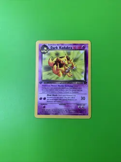 Dark Kadabra 39/82 1st Edition Team Rocket Pokemon Card LP+ - Image 1