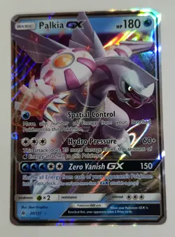 PALKIA GX - #20/131 - Pokemon Forbidden Light Sun & Moon Ultra Rare Card LP - Image 1
