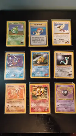 Vintage Pokemon Card Lot WOTC Unlimited Fossil Genesis Rocket Gym Challenge Hero - Image 1