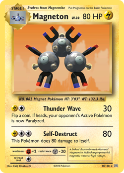 Magneton 38/108 Holo XY Evolutions Pokemon Card NM - Image 1