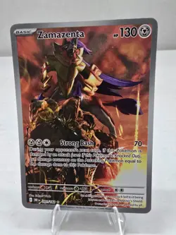 Pokemon TCG Card Zamazenta 201/182 Destined Rivals Illustration Rare Holo, NM - Image 1