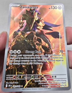 Pokemon TCG Card Zamazenta 201/182 Destined Rivals Illustration Rare Holo, NM - Image 2