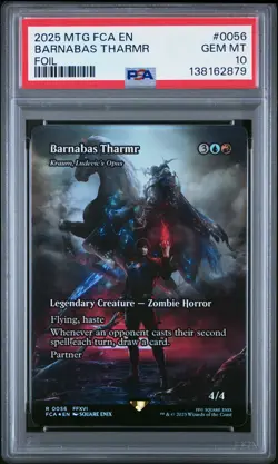 2025 MTG FINAL FANTASY THROUGH THE AGES FOIL #0056 BARNABAS THARMR PSA 10 - Image 1
