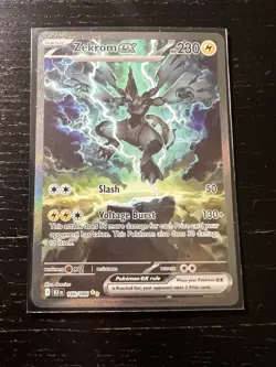 Pokemon Zekrom EX 230 HP Black Bolt 166/086 Special Illustration Rare Holo Card - Image 1