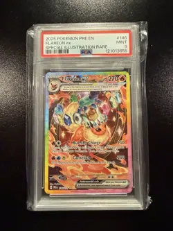 PSA 9 Pokemon Prismatic Evolutions SIR Flareon EX 146/131 MINT Condition!! - Image 1