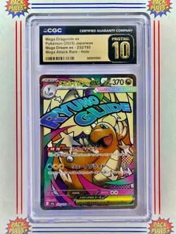 Mega Dragonite ex Mega Attack Rare Mega Dream Japanese Pokemon CGC Pristine 10 - Image 1