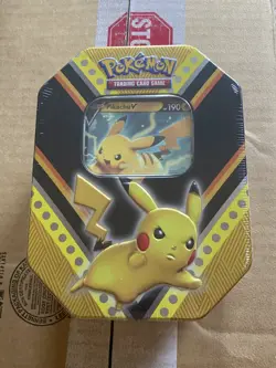 CASE OF 12: Sealed Pokemon TCG Pikachu V Powers Tin 2020 (4 packs) 820650807794 - Image 2