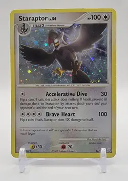 Pokemon TCG Staraptor Diamond & Pearl Holo Rare Card 16/130 - Image 1