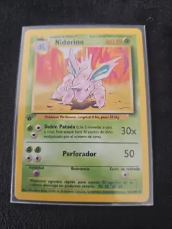 Pokemon Spanish Nidorino Base Set 1st Edition - Image 1