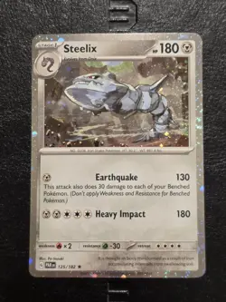 Pokemon TCG Paradox Rift Steelix 125/182 Cosmos Holo Exclusive Promo NM - Image 1