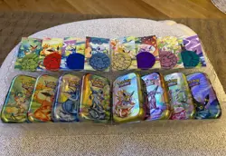 Pokemon Prismatic Evolutions 8x Official Empty Mini Tins Set Display | No Packs - Image 1