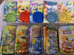 Pokemon Prismatic Evolutions 8x Official Empty Mini Tins Set Display | No Packs - Image 2