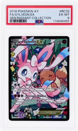 2016 Pokemon XY Generations Sylveon Ex Radiant Collection #RC32 PSA 6 - Image 1