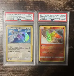 2017 Pokemon SM Promo Shining Lugia & Shining Ho-oh PSA 10 Sequential Set - Image 1