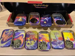 Pokemon Kanto Power 5 Mini Tins - Full Artwork Set *EMPTY / NO PACKS* - Image 1